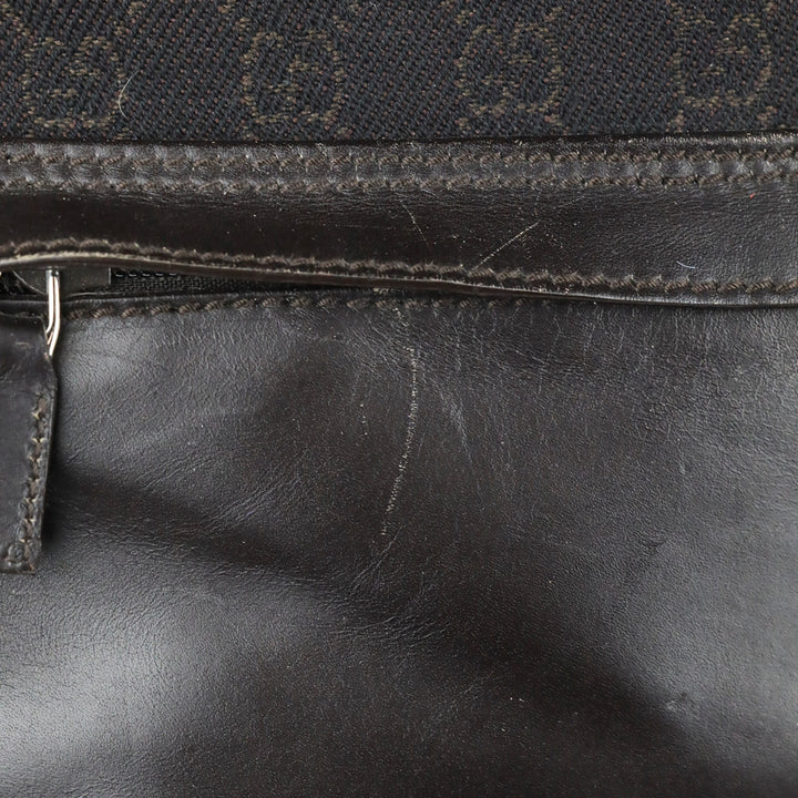 Gucci Dark Brown GG Monogram Canvas Tall Pocket Tote