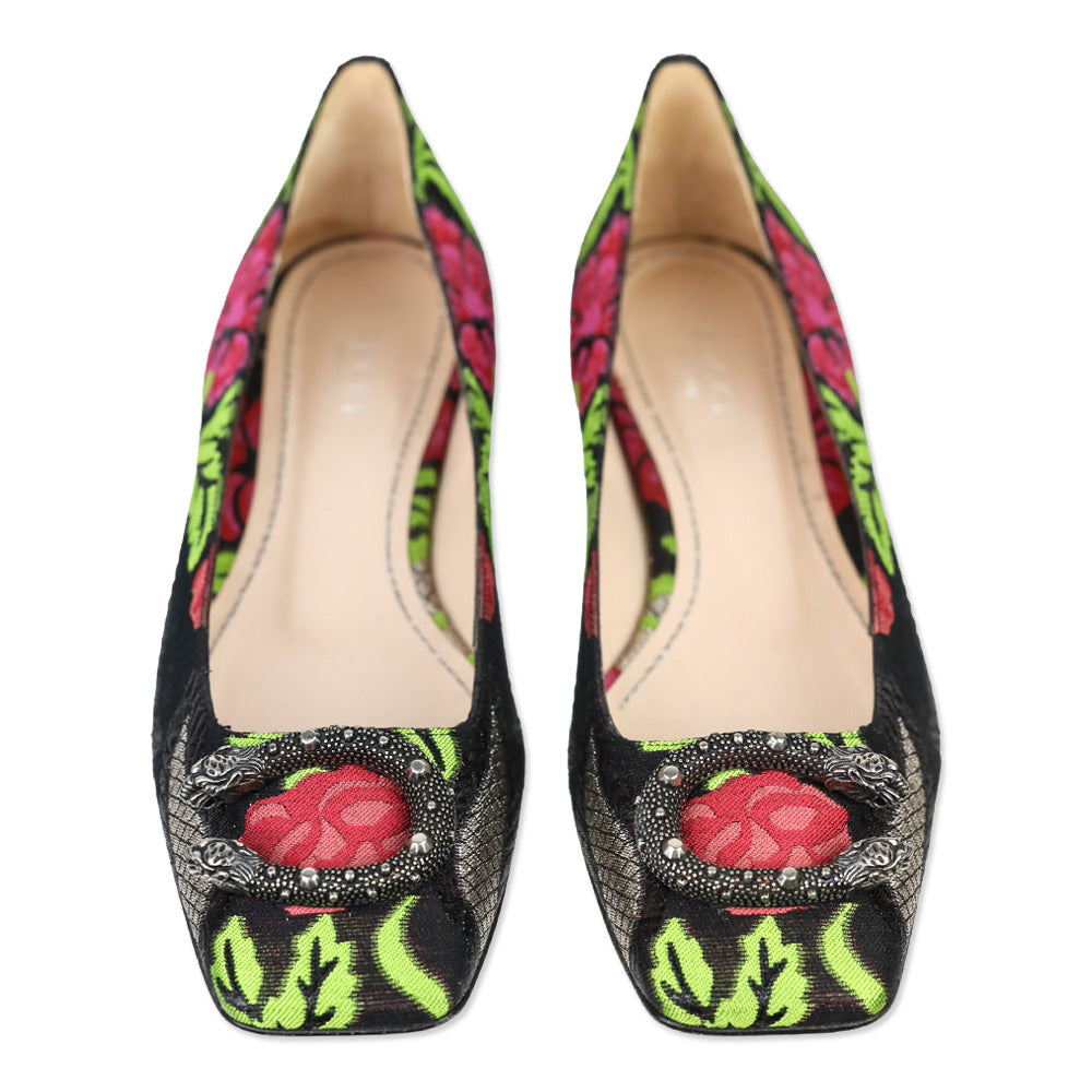 Gucci Dionysus Floral Jacquard Ballet Flats