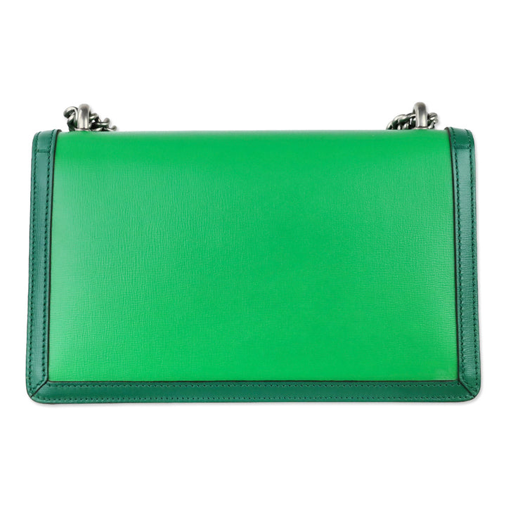 Gucci Emerald Green Calfskin Off-White Enamel Dionysus Shoulder Bag