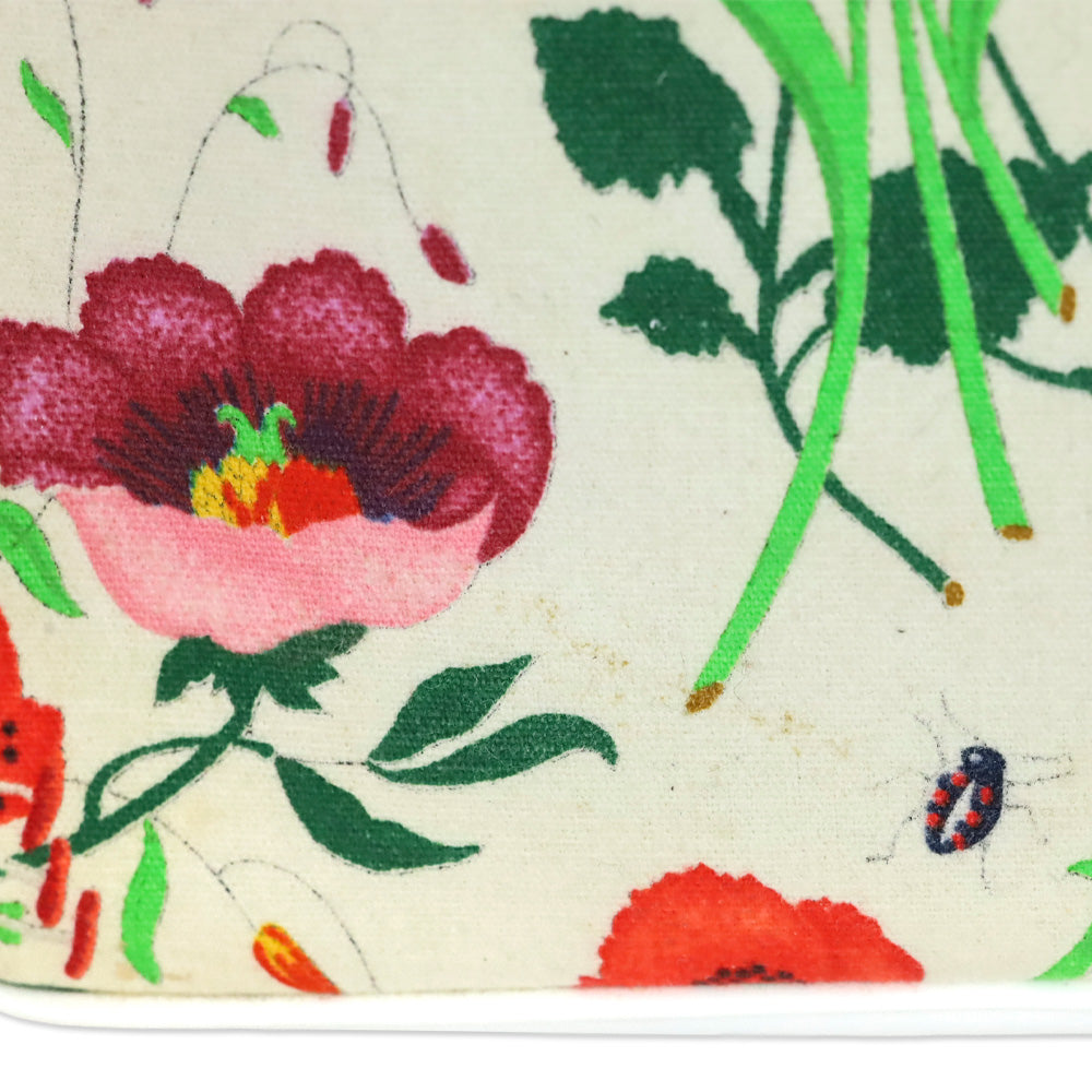 Gucci Floral Flora/Garden Canvas/Leather Trim Clutch