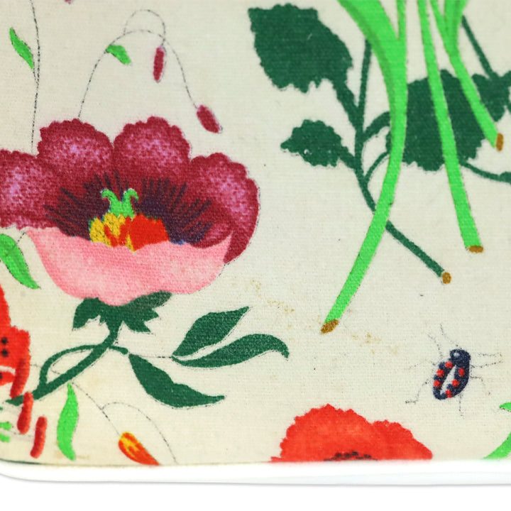 Gucci Floral Flora/Garden Canvas/Leather Trim Clutch