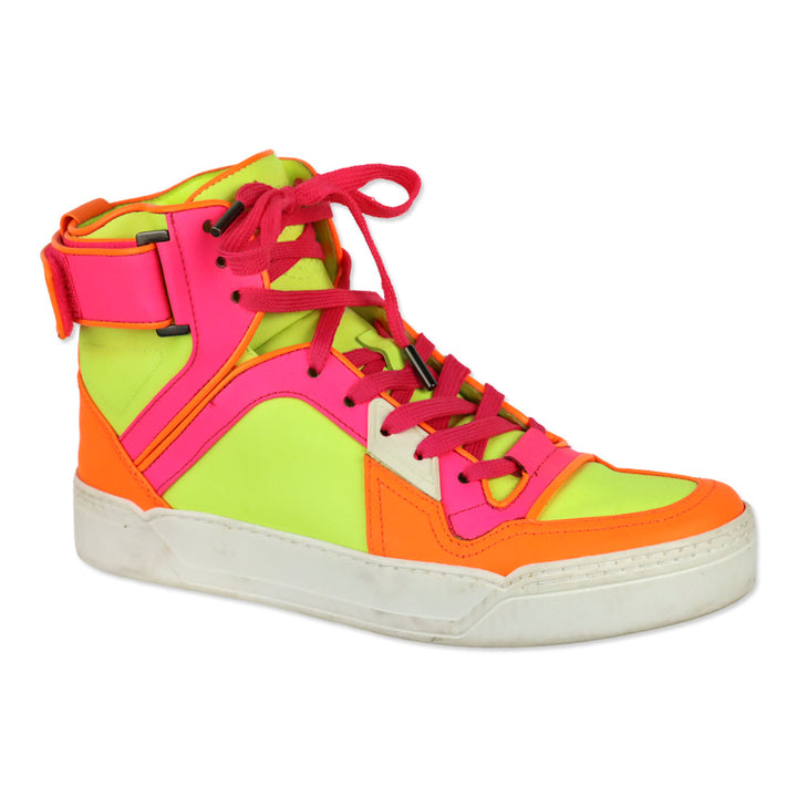 Gucci Fluo Matt Neon Multicolor High Top Sneakers