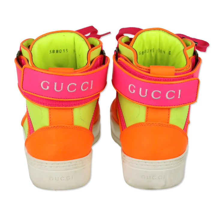 Gucci Fluo Matt Neon Multicolor High Top Sneakers