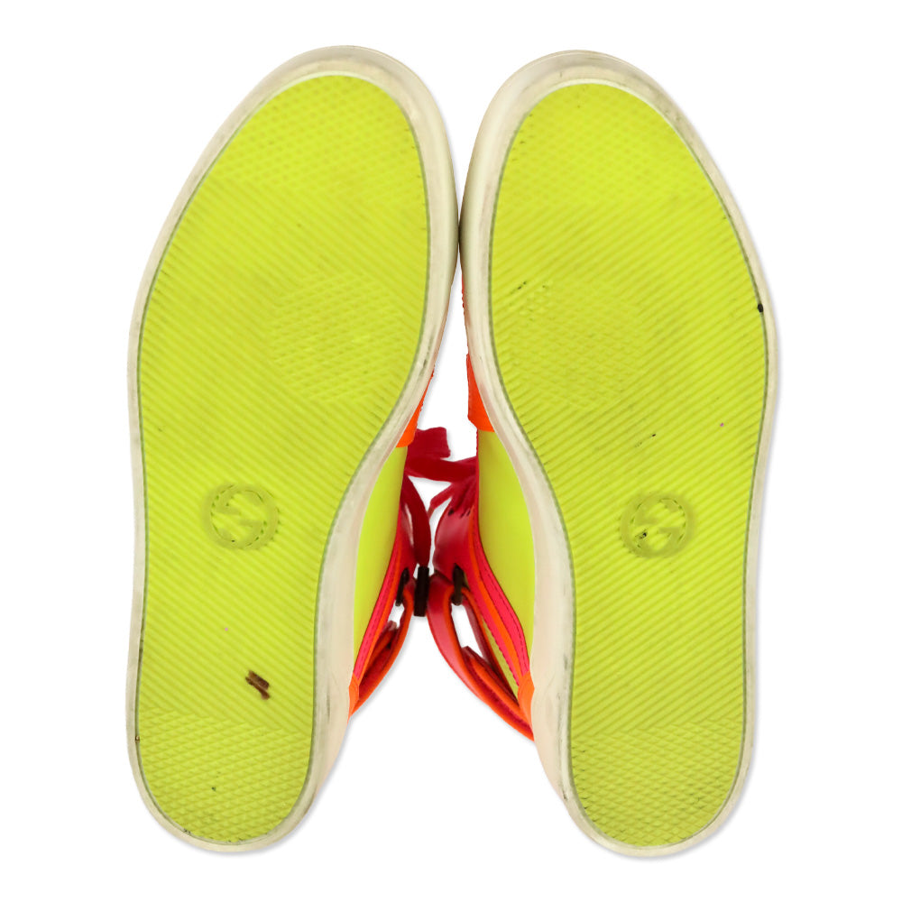 Gucci Fluo Matt Neon Multicolor High Top Sneakers