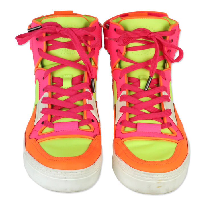 Gucci Fluo Matt Neon Multicolor High Top Sneakers