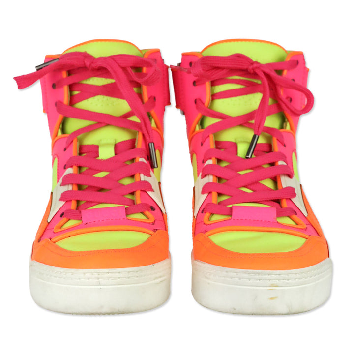 Gucci Fluo Matt Neon Multicolor High Top Sneakers