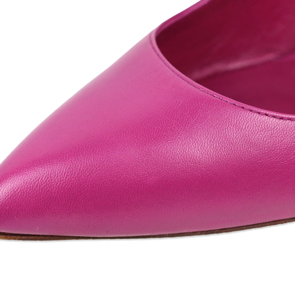 Gucci Fuchsia Leather Pointed Toe Pumps