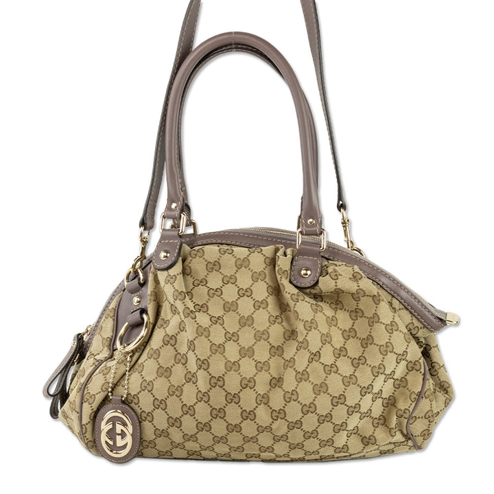 Gucci Monogram Medium Sukey Boston Bag