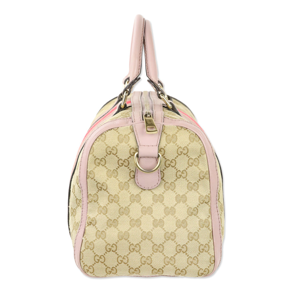 Gucci GG Canvas Web Boston Bag