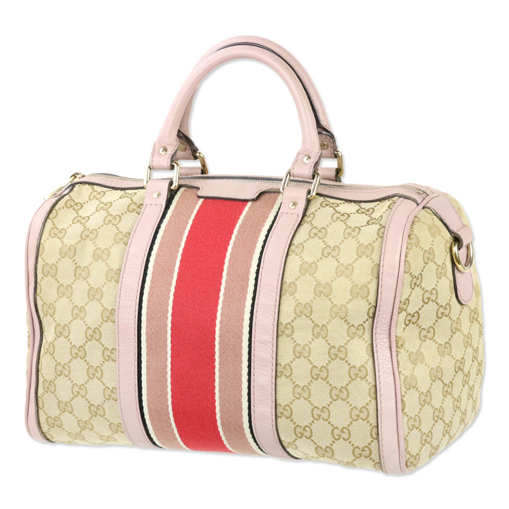 Gucci GG Canvas Web Boston Bag