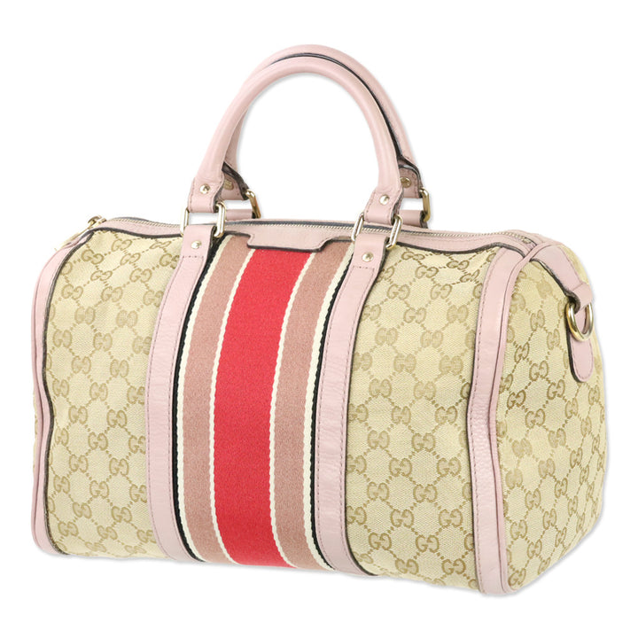 Gucci GG Canvas Web Boston Bag