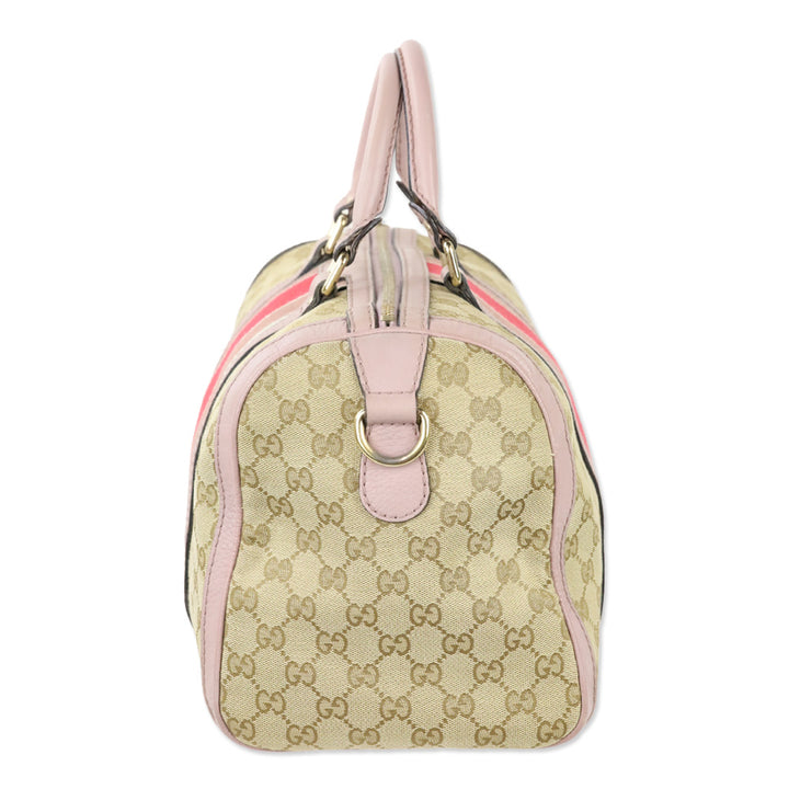 Gucci GG Canvas Web Boston Bag