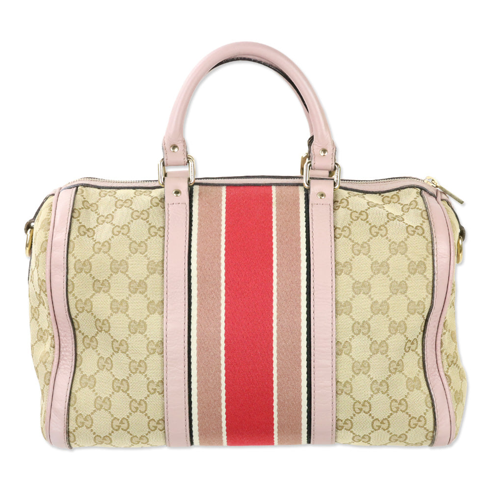 Gucci GG Canvas Web Boston Bag