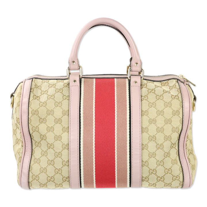 Gucci GG Canvas Web Boston Bag