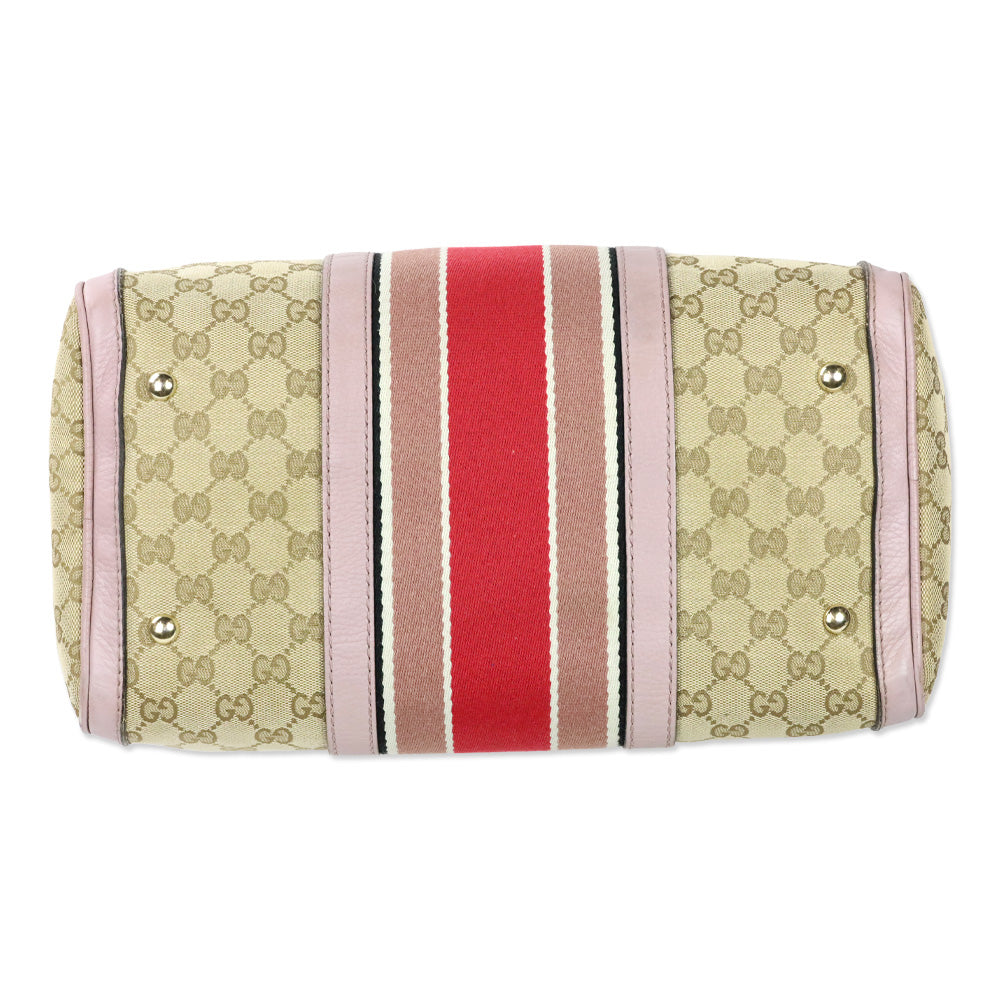 Gucci GG Canvas Web Boston Bag