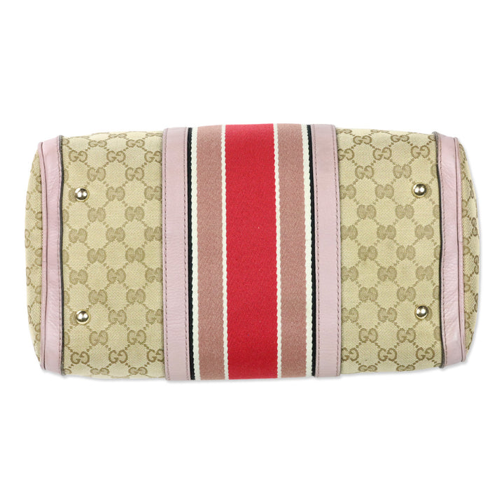 Gucci GG Canvas Web Boston Bag