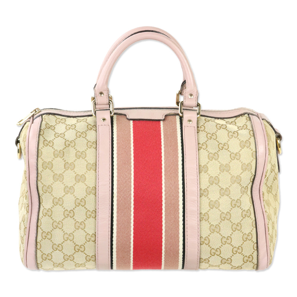 Gucci GG Canvas Web Boston Bag