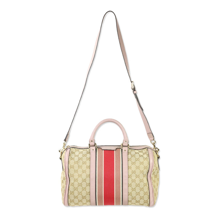 Gucci GG Canvas Web Boston Bag
