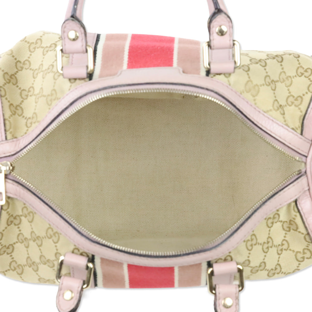 Gucci GG Canvas Web Boston Bag