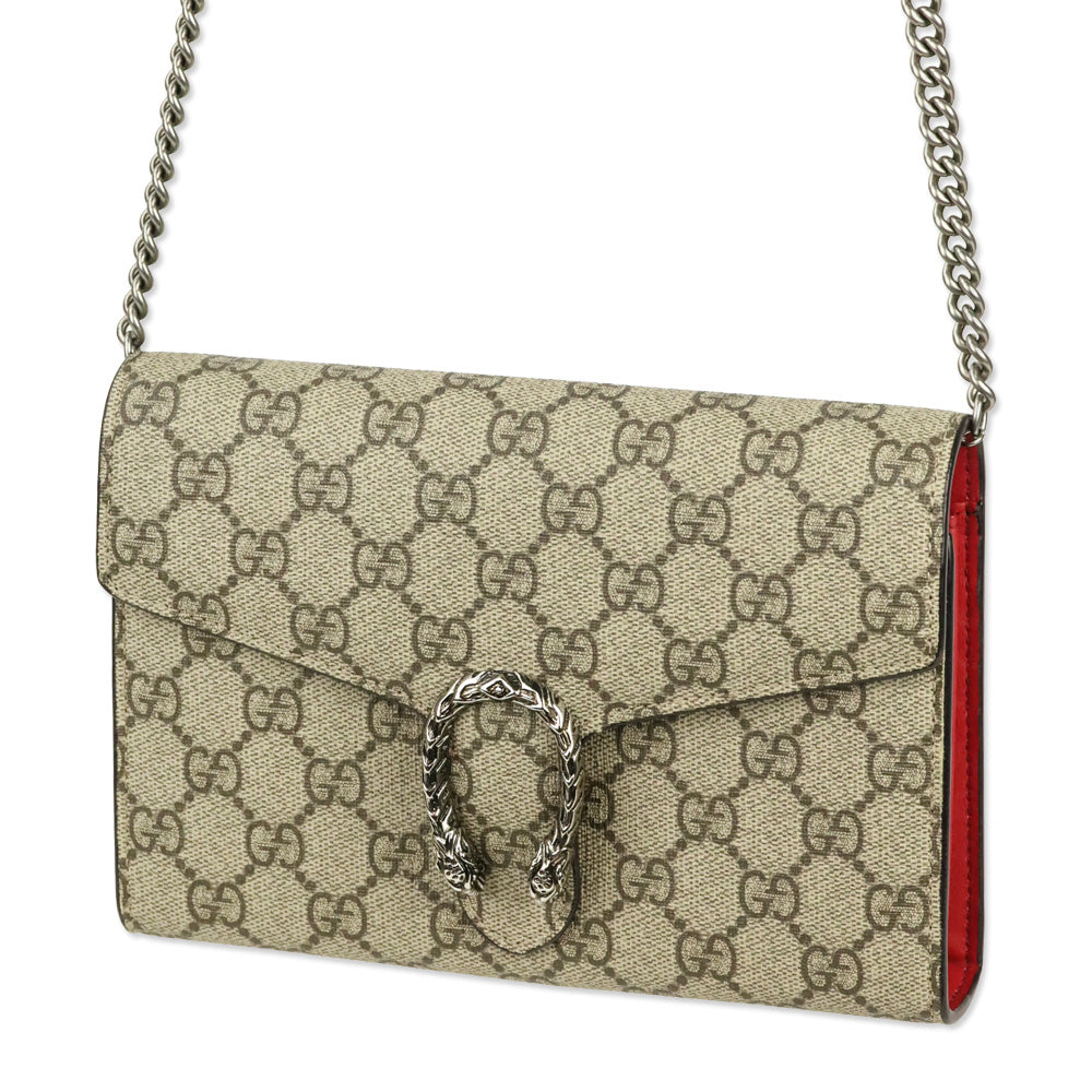 Gucci GG Coated Canvas Dionysus Small Chain Wallet