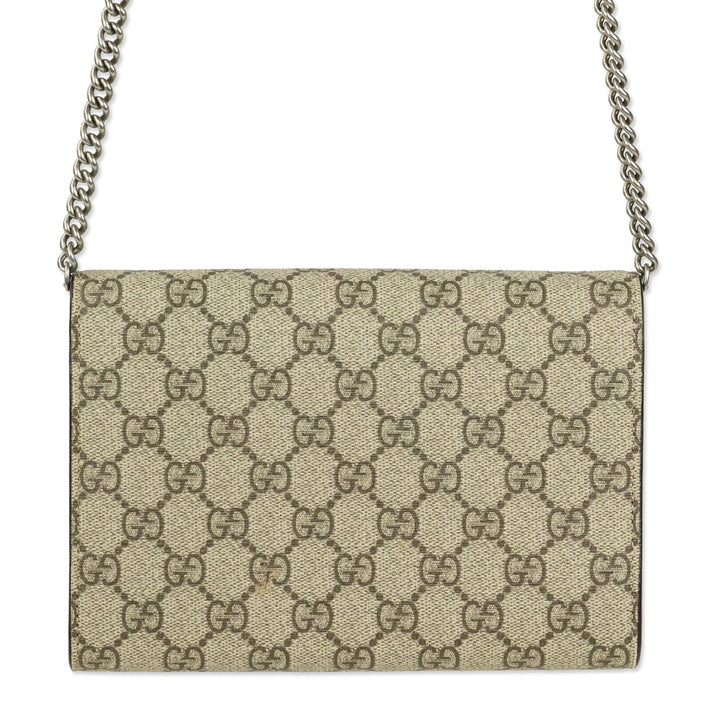 Gucci GG Coated Canvas Dionysus Small Chain Wallet