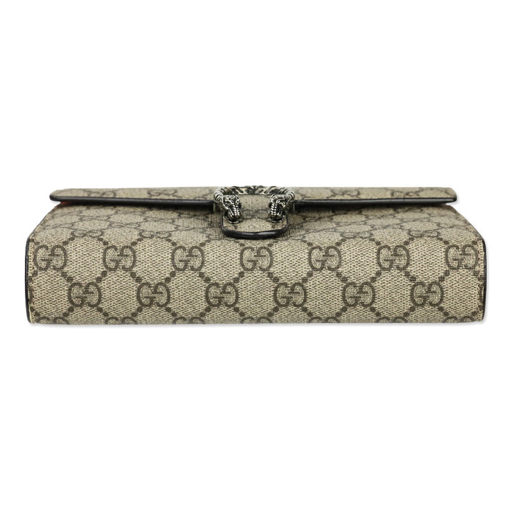 Gucci GG Coated Canvas Dionysus Small Chain Wallet