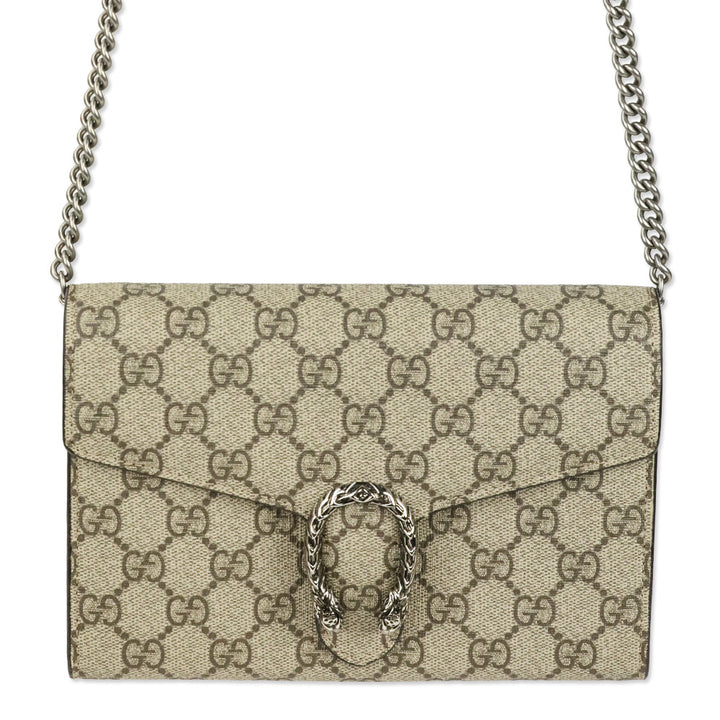 Gucci GG Coated Canvas Dionysus Small Chain Wallet