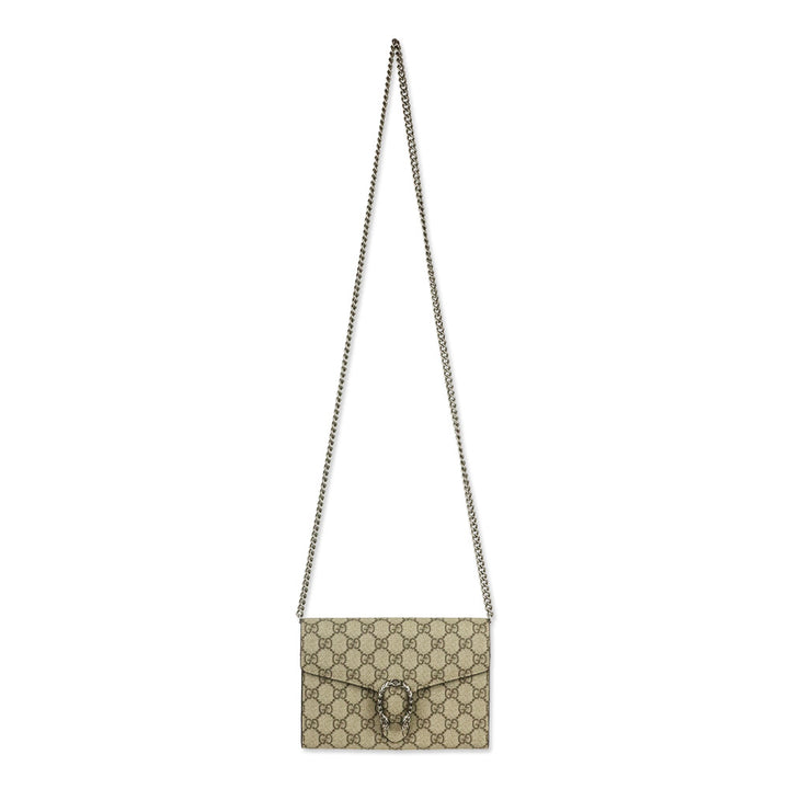 Gucci GG Coated Canvas Dionysus Small Chain Wallet