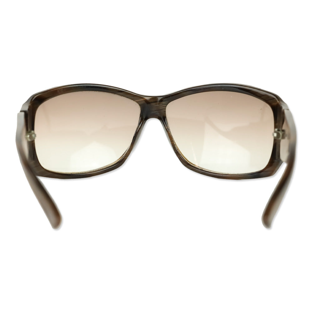Gucci GG Logo Tiger's Eye Brown Oval Sunglasses