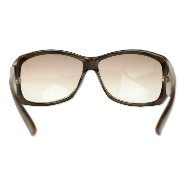 Gucci GG Logo Tiger's Eye Brown Oval Sunglasses