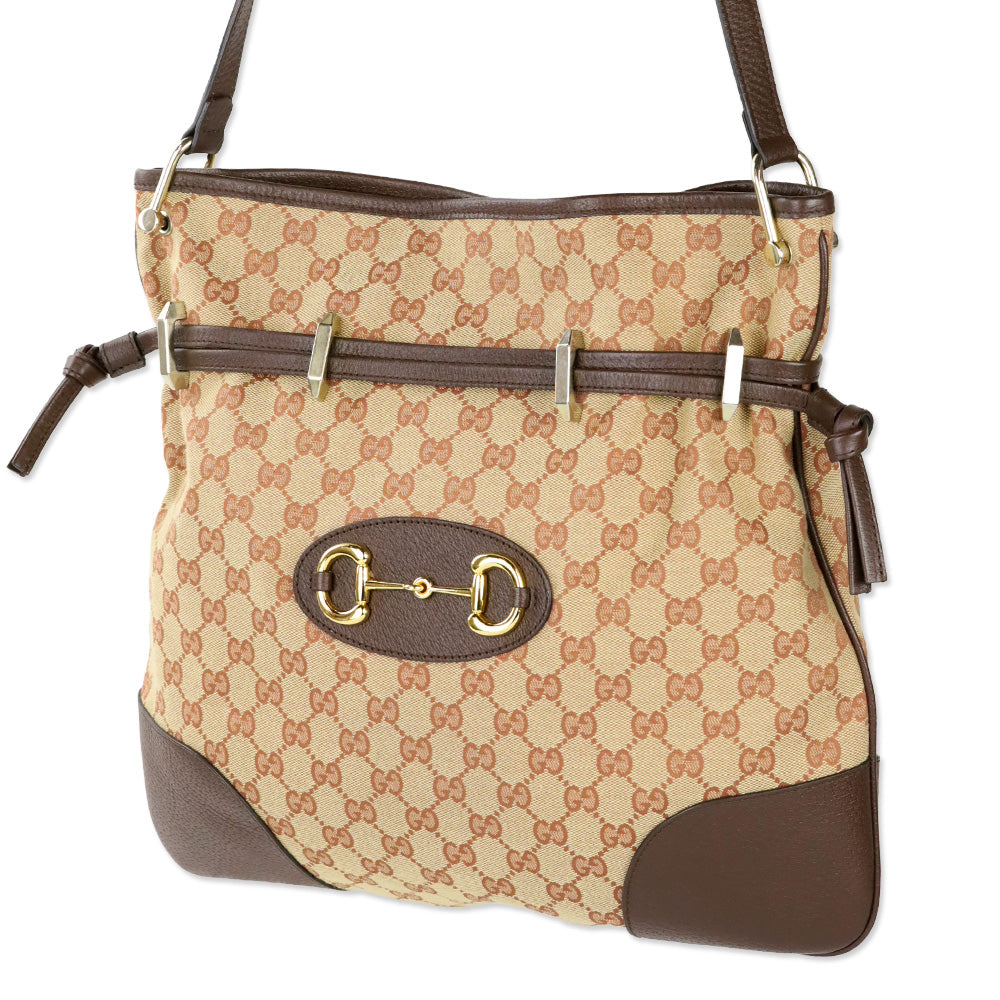 Gucci GG Monogram Canvas/Leather Horsebit 1955 Shoulder Bag