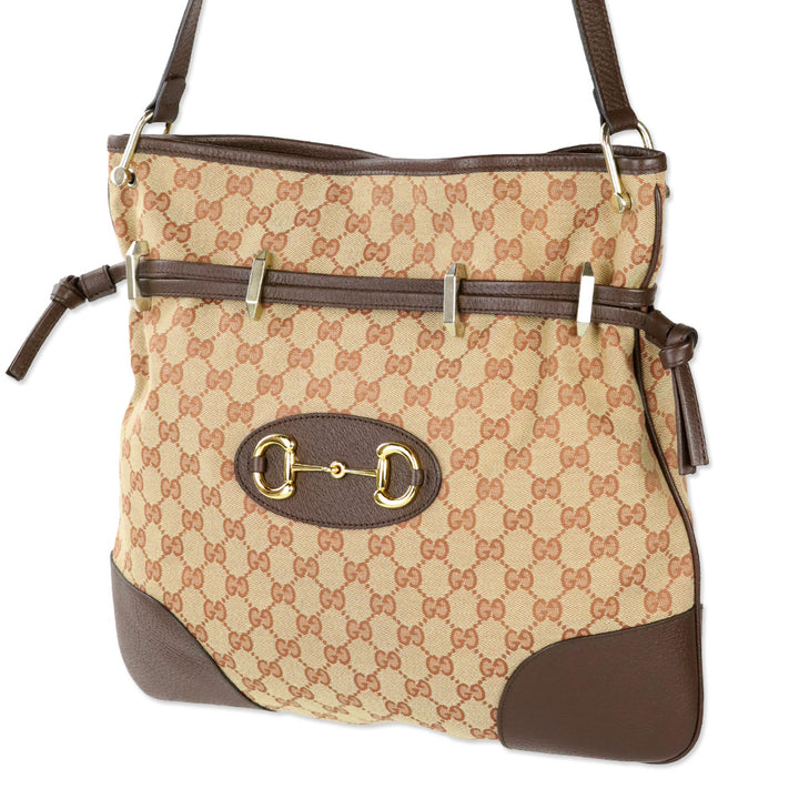 Gucci GG Monogram Canvas/Leather Horsebit 1955 Shoulder Bag