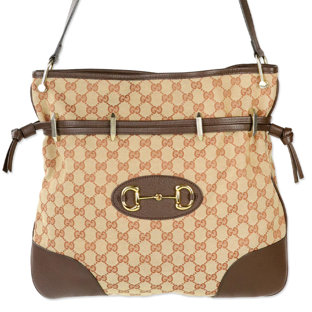 Gucci GG Monogram Canvas/Leather Horsebit 1955 Shoulder Bag