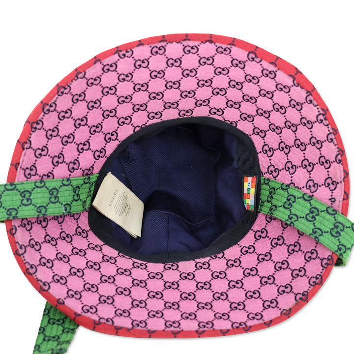 Gucci GG Multicolor Canvas Hat With Straps