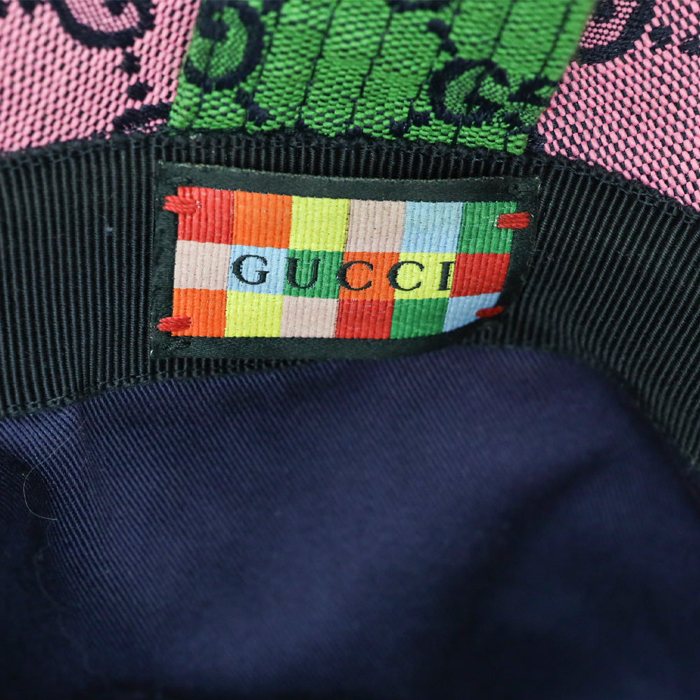 Gucci GG Multicolor Canvas Hat With Straps