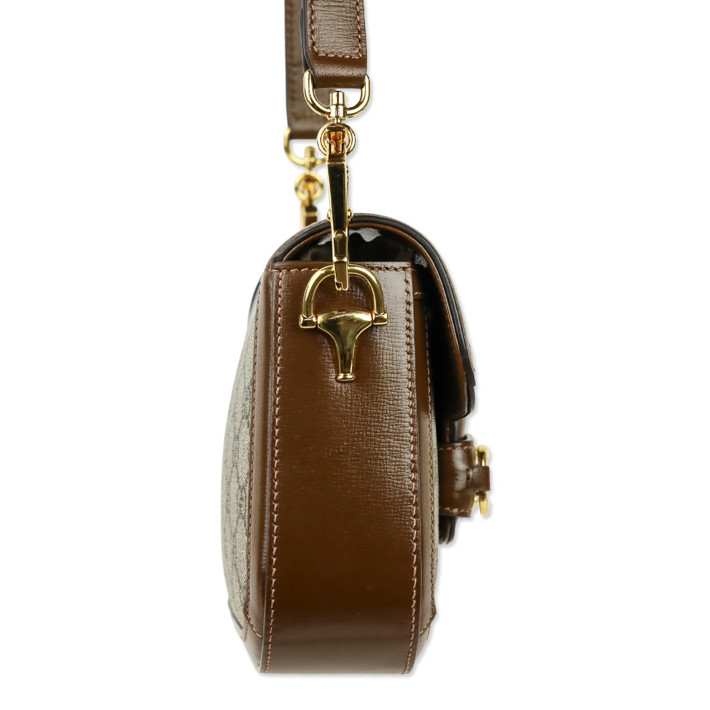 Gucci GG Supreme Canvas Horsebit 1955 Small Shoulder Bag