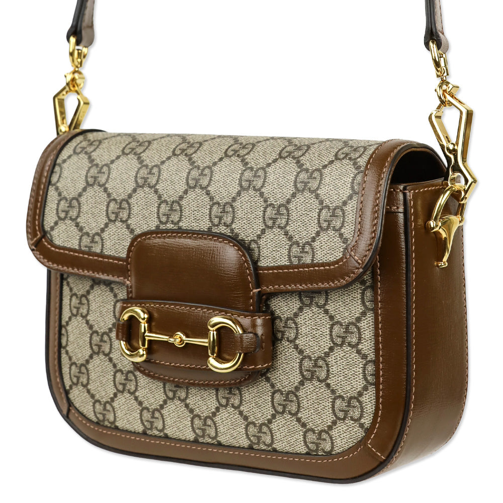 Gucci GG Supreme Canvas Horsebit 1955 Small Shoulder Bag