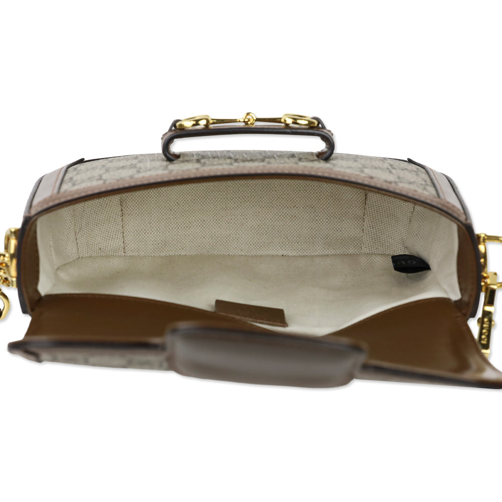Gucci GG Supreme Canvas Horsebit 1955 Small Shoulder Bag