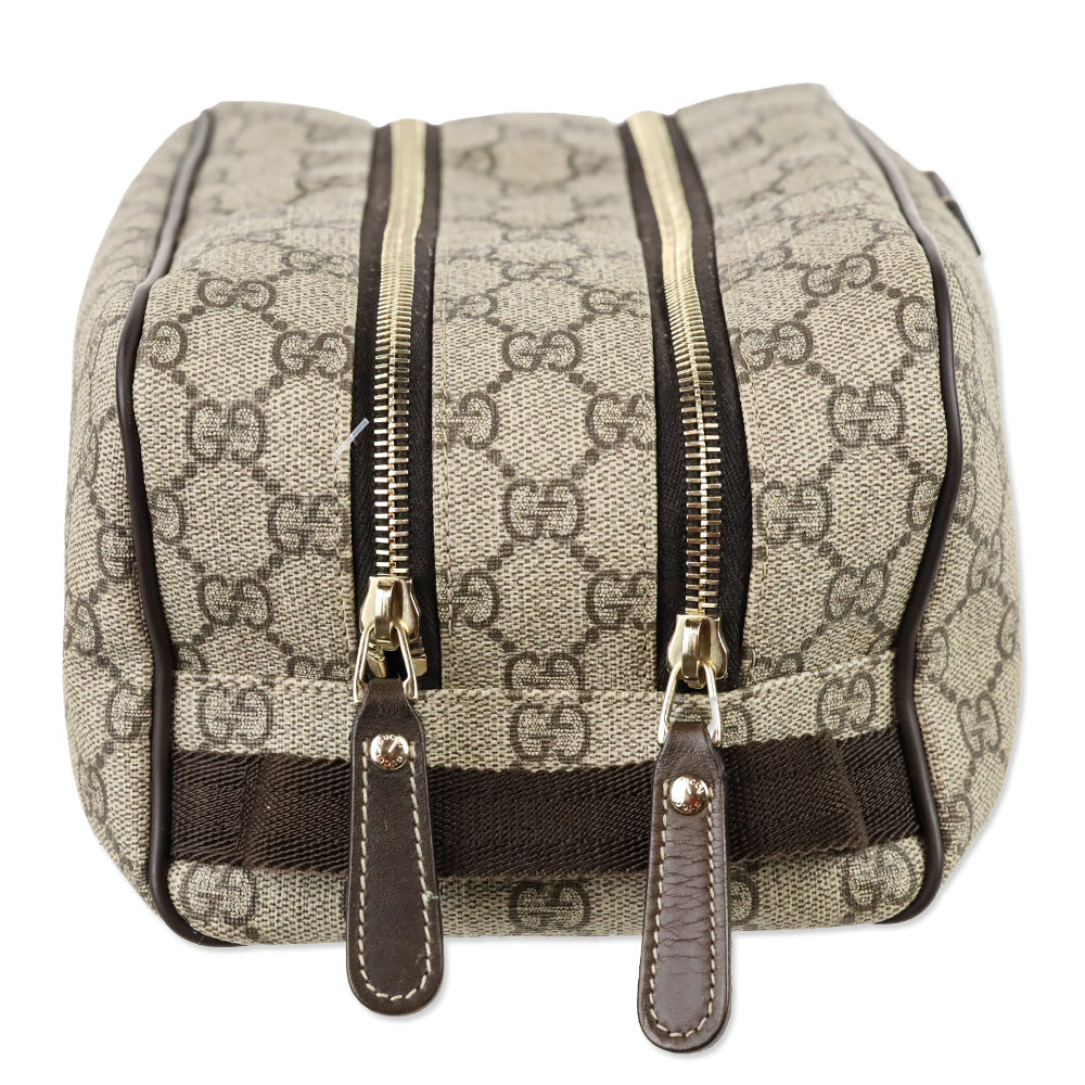 Gucci GG Supreme Double Zip Toiletry Case