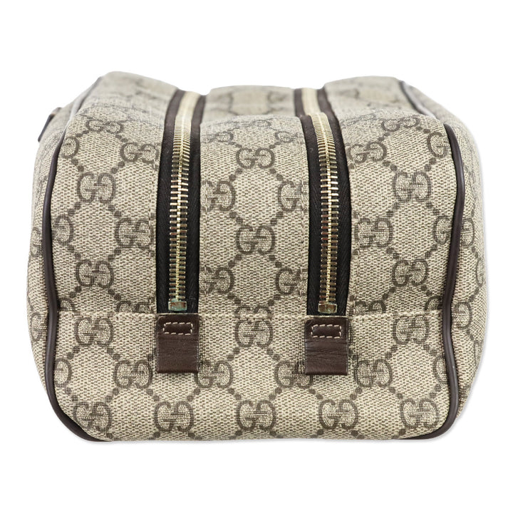 Gucci GG Supreme Double Zip Toiletry Case