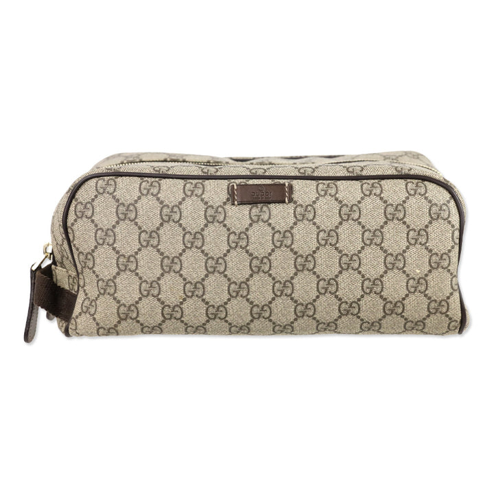 Gucci GG Supreme Double Zip Toiletry Case