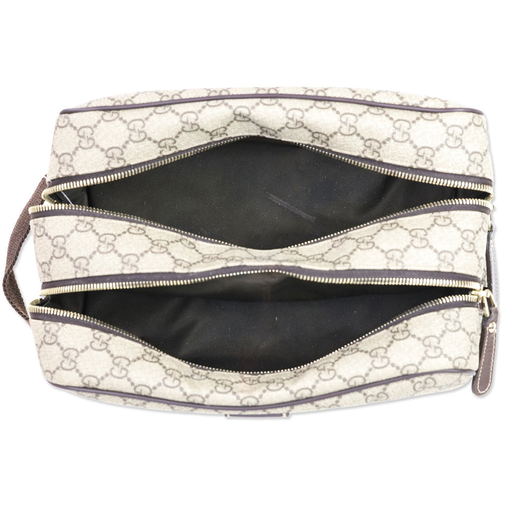Gucci GG Supreme Double Zip Toiletry Case