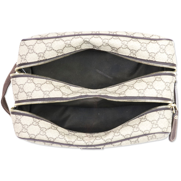 Gucci GG Supreme Double Zip Toiletry Case