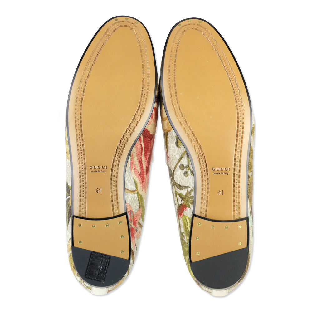 Gucci GG Supreme Floral Print Canvas Horsebit Loafer