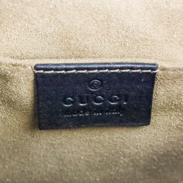 Gucci GG Supreme Monogram Medium Padlock Saddle Shoulder Bag