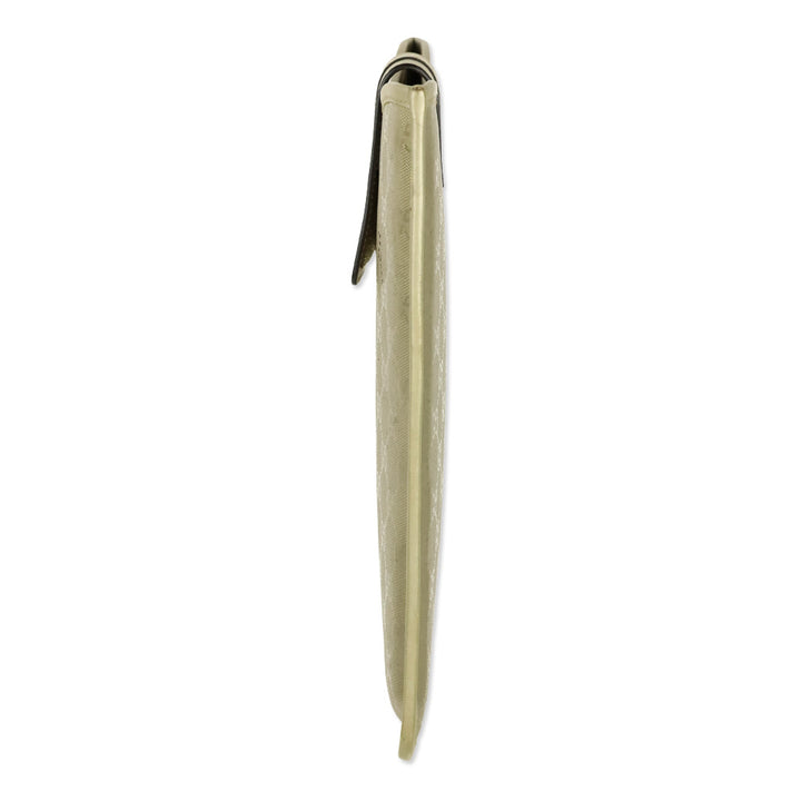 Gucci Gold-tone Guccissima GG Canvas Leather Tablet Case