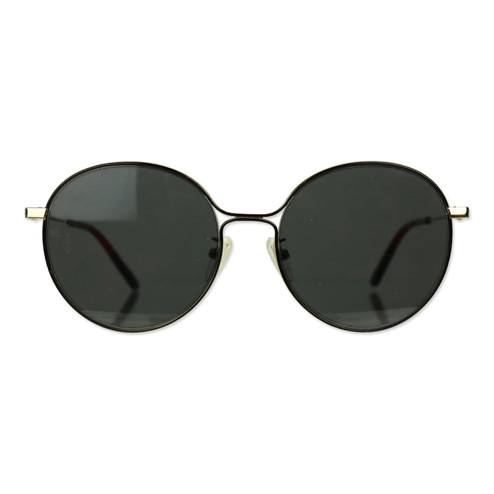 Gucci Gold Gray Gradient Lens Round Sunglasses