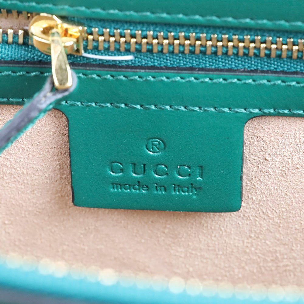 Gucci Green Guccissima Leather Padlock Double Handle Tote Bag