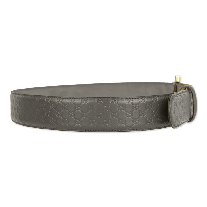 Gucci Grey Microguccissima Leather Belt