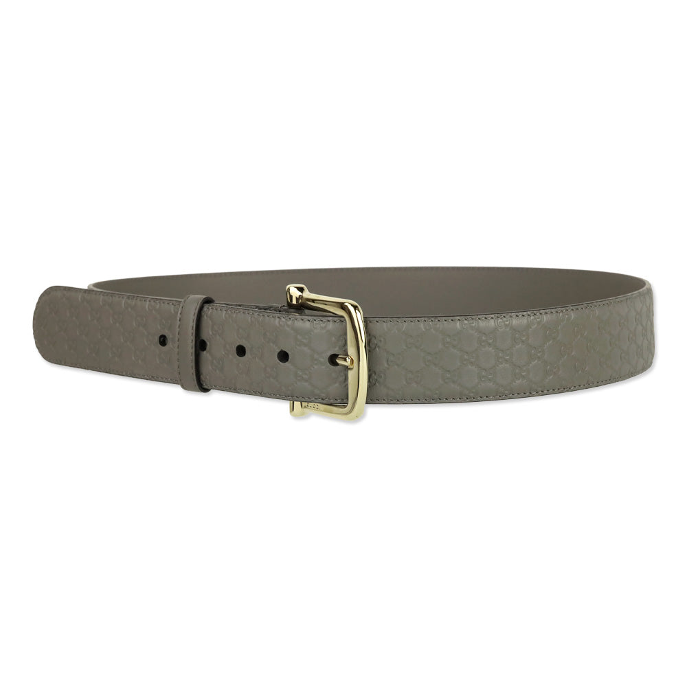 Gucci Grey Microguccissima Leather Belt